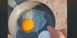 ¡Solo mate! Tiktoker cocino un huevo con el calor del sol en la calle