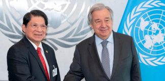 Secretario General de Naciones Unidas y el Canciller Denis Moncada sostienen reunión