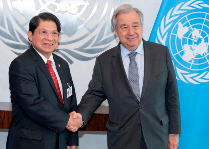 1 Secretario General de Naciones Unidas y el Canciller Denis Moncada sostienen reunión