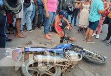 Posible imprudencia deja a motorizado lesionado en Granada Posible imprudencia deja a motorizado lesionado en Granada
