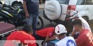 Problemas de salud ocasionó que motociclista sufriera accidente vial en Carazo