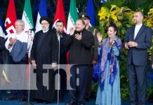 Reunión del presidente de Nicaragua Daniel Ortega y el mandatario de la República Islámica de Irán, Ebrahim Raisi