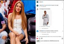 Shakira maraca territorio besando a Lewis en público