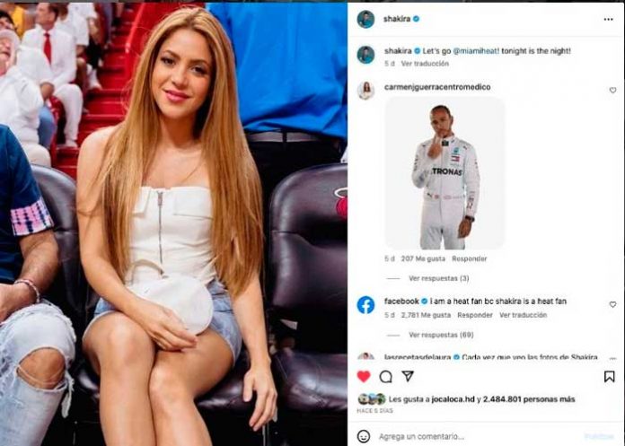 Shakira maraca territorio besando a Lewis en público