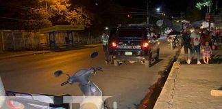Pasajera lesionada por choque de camioneta y motocicleta en Juigalpa, Chontales