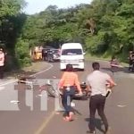 Motorizados impactan de manera frontal en carretera La Concepción-Ticuantepe Aparatoso accidente en La Concepción-Ticuantepe