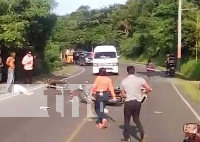 Aparatoso accidente en La Concepción-Ticuantepe