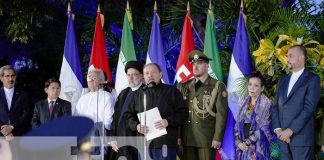Reunión del presidente de Nicaragua Daniel Ortega y el mandatario de la República Islámica de Irán, Ebrahim Raisi