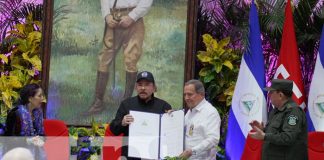 Foto: Presidente Daniel Ortega en acto por 37 años del fallo histórico contra EEUU en la CIJ / TN8