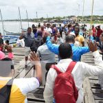 Misa de acción de gracias de cara a la apertura de la faena de captura de Langosta Foto: Misa de acción de gracias por pesca de langosta espinosa en el Caribe / TN8