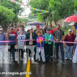 Alcaldía de Managua inaugura cuatro calles de pavimento en el barrio Manuel Fernández Comunidad contenta con obras de progreso en Managua