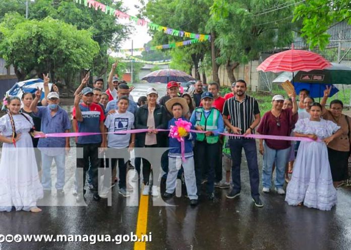 Comunidad contenta con obras de progreso en Managua