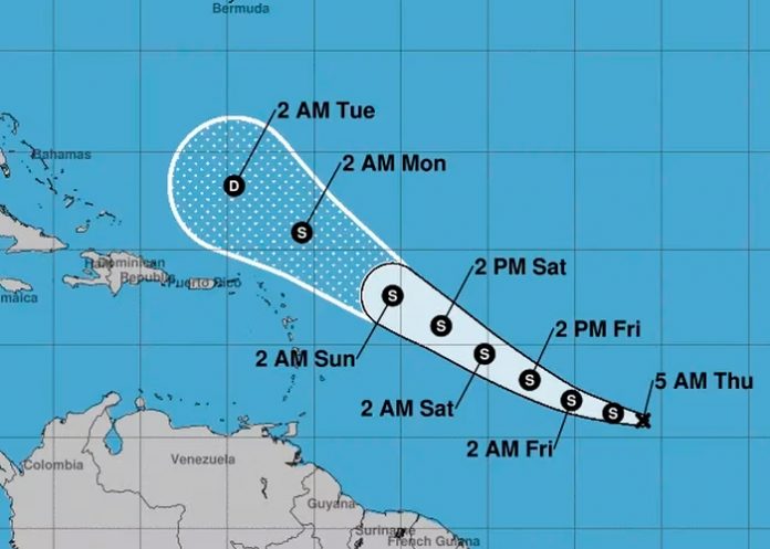 mundo5 Se formó el Atlántico la depresión tropical 4 y podría convertirse en tormenta