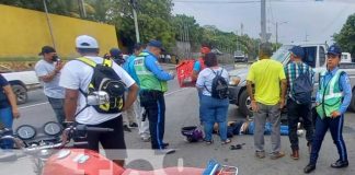 Foto: Fuerte choque con moto en la Carretera Nueva a León, jurisdicción Managua / TN8