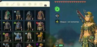Armadura de la centella en Zelda Tears of the Kingdom