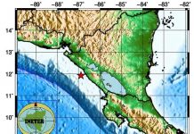 Reportan sismo de 5 grados que sacudió el Pacífico de Nicaragua Foto: Reporte del INETER sobre sismo en Nicaragua