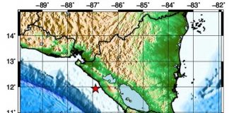 Foto: Reporte del INETER sobre sismo en Nicaragua