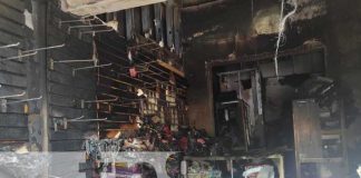 Foto: Escombros de la vivienda incendiada en Monseñor Lezcano / TN8