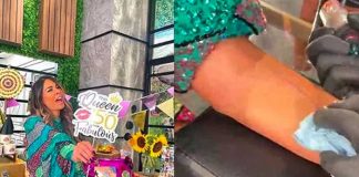 Galilea Montijo se tatúa para festejar su cumpleaños