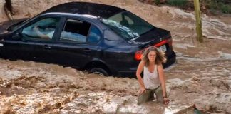 Fuertes lluvias provocan inundaciones en la ciudad española de Zaragoza
