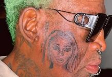 ¡No lo vas a creer! Rodman se tatúa la cara de su "jaña" en su mejía