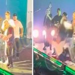 Seguridad de Peso Pluma saca volando a fan del escenario Seguridad de Peso Pluma saca volando a fan del escenario