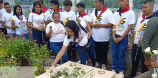Foto: Juventud Sandinista rinde homenaje a Julio Buitrago / Cortesía
