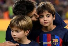 Foto: Descubren que Piqué abandonó a sus hijos cuando lo visitaron para ver a Clara Chía/Cortesía