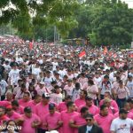 Multitudinaria caminata en Managua celebra el Día de la Alegría Multitudinaria caminata en Managua celebra el Día de la Alegría