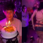 Muchos quisieran tener una madre como esta, le llevó una bailarina exótica