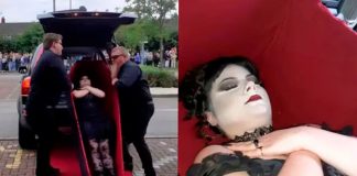 Una joven llega a su graduación dentro de un ataúd, “Al estilo Addams”