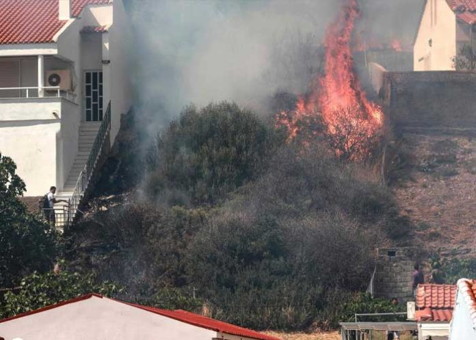 2 Foto: Voraz incendio obliga a evacuar a miles de turistas en la isla griega de Rodas / Cortesía