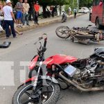Dos motociclistas impactan y uno queda lesionado en Juigalpa, Chontales Dos motociclistas impactan y uno queda lesionado en Juigalpa, Chontales