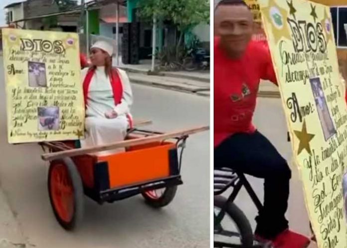 ¡De aplaudir! Llegó en carretilla a recibir su diploma de graduación (Video)
