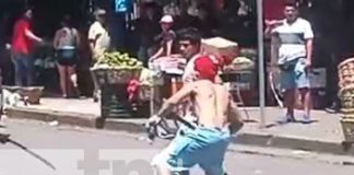 ¡Lindas pinturas! Machetazos en el mercadito de Ciudad Sandino (VIDEO)