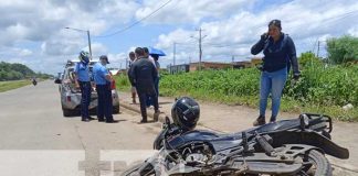 Foto: Choque de moto con vehículo en zona de Ciudad Belén, Managua / TN8