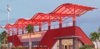 En saludo al 44/19 inicia la construcción del Estadio de Fútbol Vidal Ale-jandro Hernández