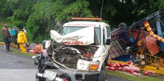 Brutal accidente en carretera Ticuantepe hacia La Concha deja cinco lesionados