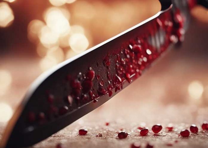 Foto: Ataque con machete (IA)