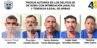 Foto: Policía de Matagalpa captura a cinco sujetos de un robo millonario, los susjetos valiendose de la ayuda de la empleada procedieron a robar / Cortesía