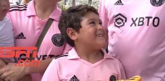 Foto: Niño nicaragüense consigue firma de Messi para sus tacos