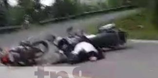 Dos motociclistas con lesiones de gravedad en fuerte impacto en Jinotega