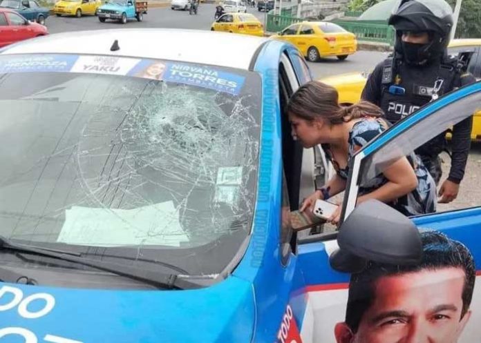 1 Fotos: Luego del asesinato de Fernando Villavicencio, atacan a balazos a una candidata al parlamento en Ecuador / Cortesía
