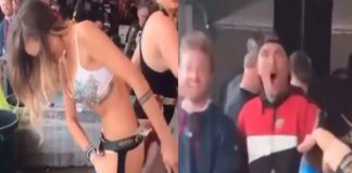 ¡Que nos dé ese servicio! Mesera destapa cerveza con la entrepierna (video)