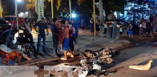 Foto: Un fuerte impacto entre dos motocicletas dejó como resultado a tres personas lesionadas y daños materiales en Managua/TN8