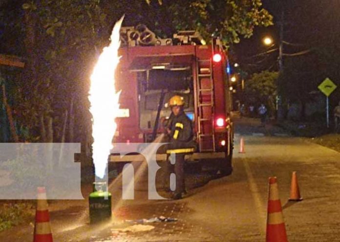 Foto: Tanque de gas, casi provoca una tragedia en la Isla de Ometepe/TN8