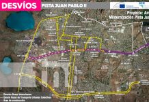 Detalle de desvíos de la Pista San Juan Pablo II (tramo IV) Ojo: Así será el nuevo recorrido de la Ruta 210 en Managua