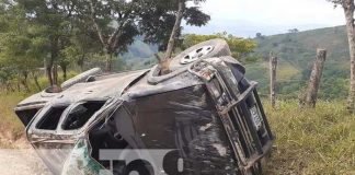 Foto: Dos personas resultaron lesionadas tras fuerte impacto en Wiwilí, Jinotega / TN8