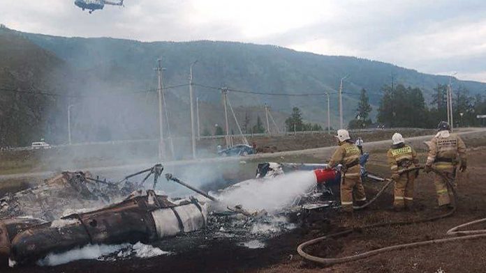 Foto: Brutal impacto de helicóptero deja 3 muertos en Rusia / cortesía