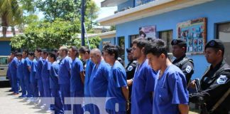 Presuntos delincuentes detenidos por la policía en los departamentos de Nicaragua